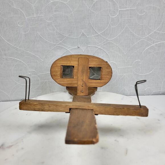 Antique 1900's American‎ Stereoscope 12" Brown Wooden Postcard Viewer - Picture 4 of 16